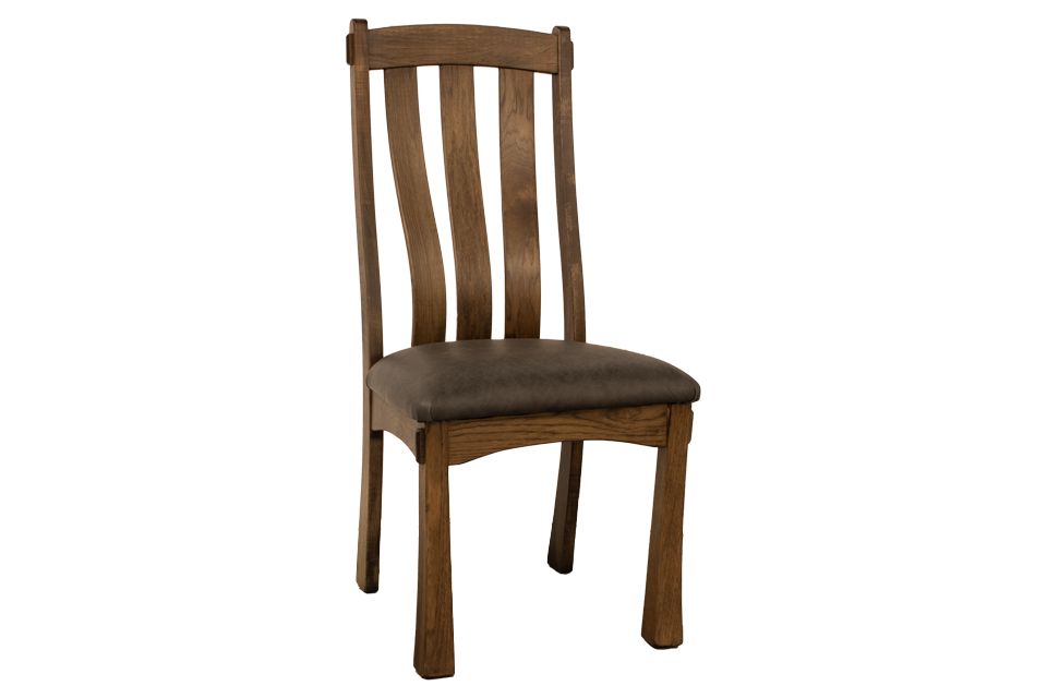 Rustic Hickory Upholstered Dining Chair – Redekers