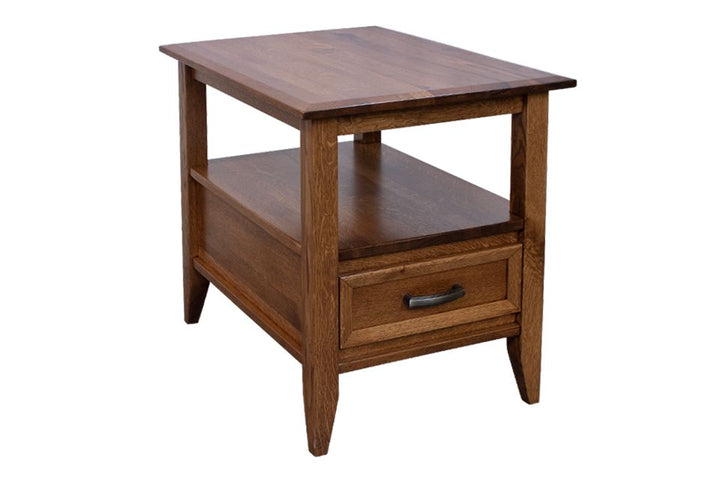 Rustic Quartersawn White Oak End Table