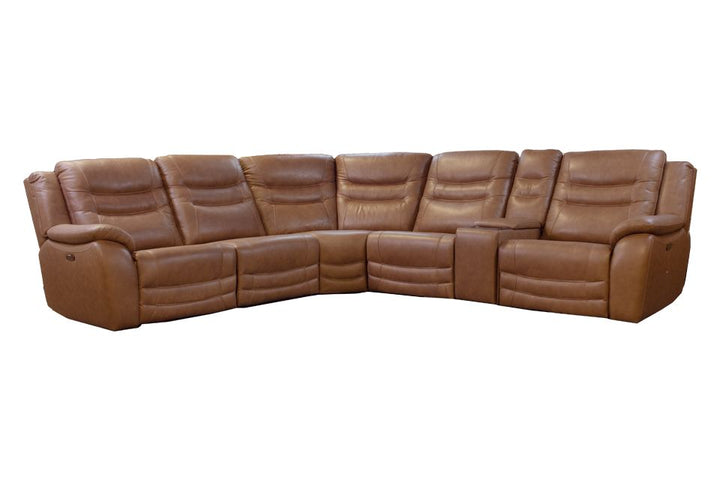 Kuka Leather Power Sectional