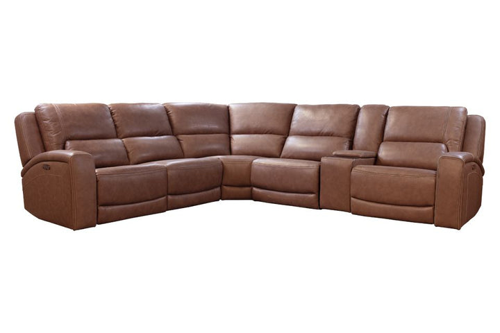 Kuka Leather Power Reclining Sectional