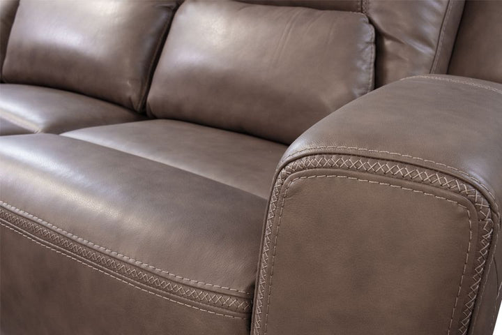 Kuka Leather Power Reclining Sectional