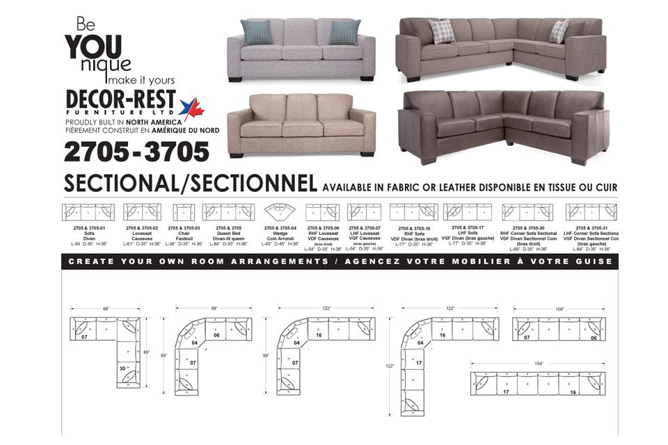 Decor-Rest Upholstered Sectional