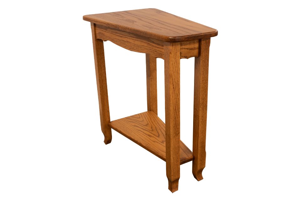 Oak Wedge End Table