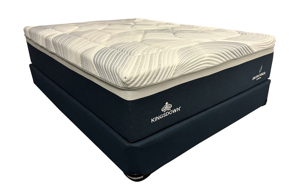 twin mattress with the sheep insignia